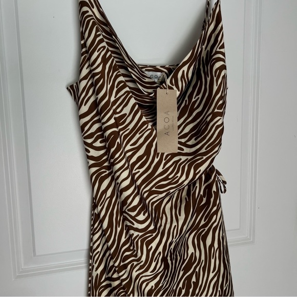 ACOA Animal print slip mini dress size L - Picture 4 of 11